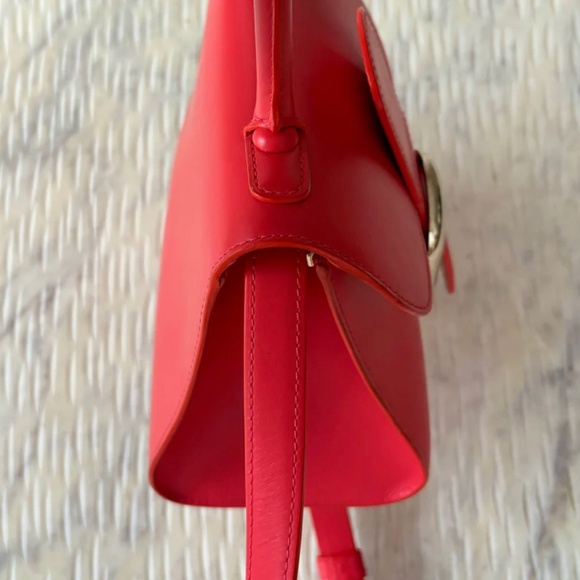 Authentic Delvaux Box Calfskin Mini Brilliant Satchel Red - Picture 10 of 16